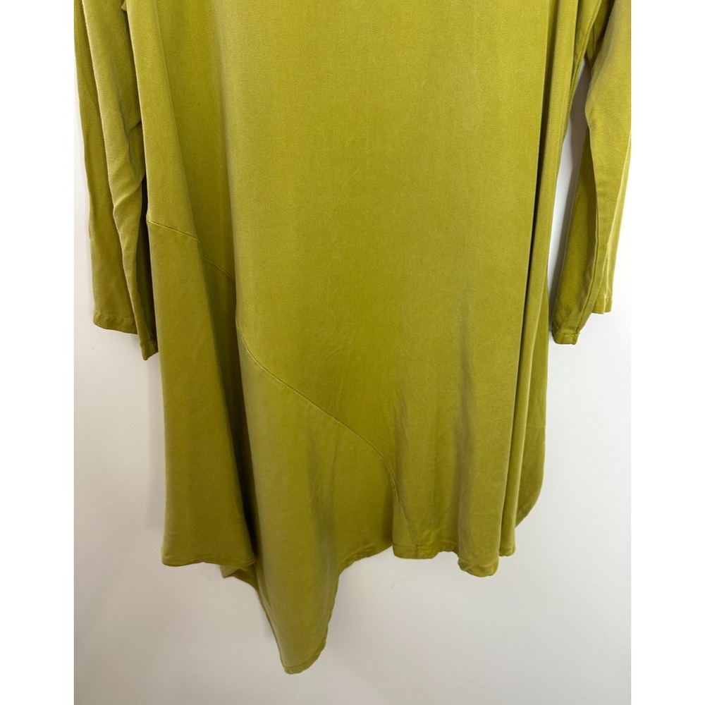 Bryn Walker Asymmetrical Hem Tencel Hi Lo Dress Small Green Minimalist Lagonlook - Picture 9 of 15